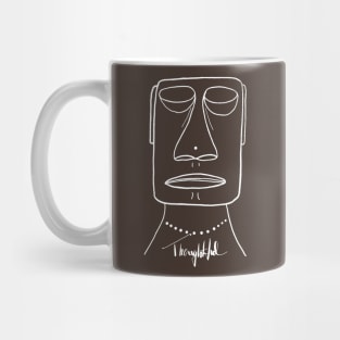 Thoughtful face white Mug